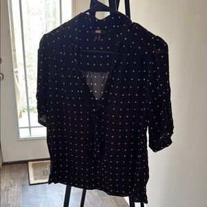 Paige Black Polka Dot Women's Top